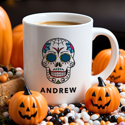 Personalised Sugar Skull Mug