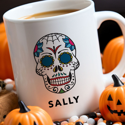 Personalised Sugar Skull Mug