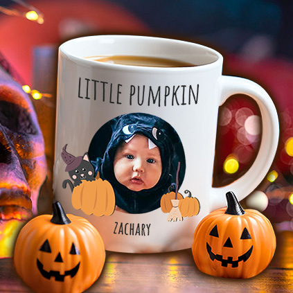 Personalised Halloween Photo Upload Mug