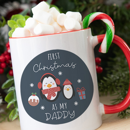 Personalised First Christmas As My Daddy Photo Mug