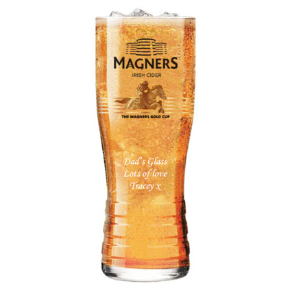 Personalised Magners Chasing Gold Pint Glass