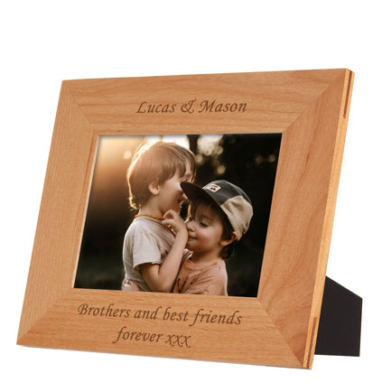 Personalised Wooden Photo Frame Optional Photo Upload