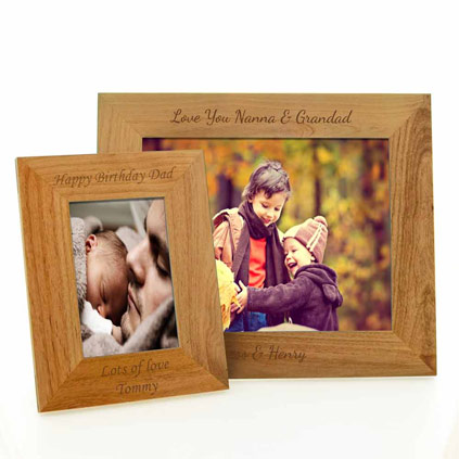 Personalised Wooden Photo Frame Optional Photo Upload