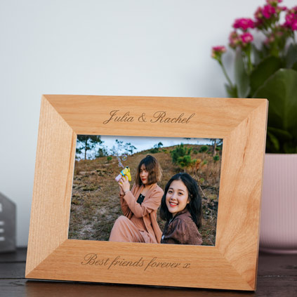 Personalised Wooden Photo Frame Optional Photo Upload