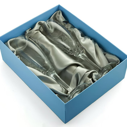 Mayfair 24% Lead Crystal Engraved Champagne Glasses