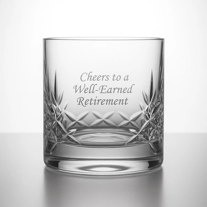 Mayfair Crystal Engraved Whisky Glass