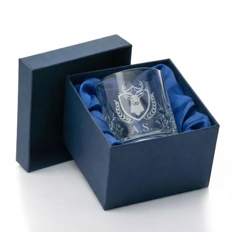 Personalised Stag Crystal Whisky Glass