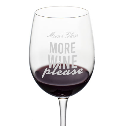 Personalised Wine Glass - More Wine Please