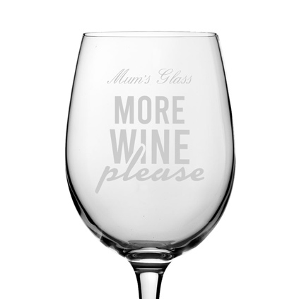 Personalised Wine Glass - More Wine Please