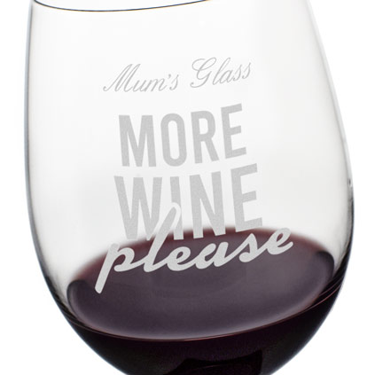 Personalised Wine Glass - More Wine Please