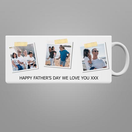 Personalised Photo Mug - 3 Photos And Message