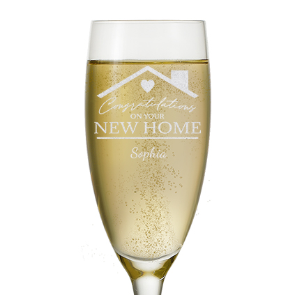 Personalised Champagne Flute - New Home