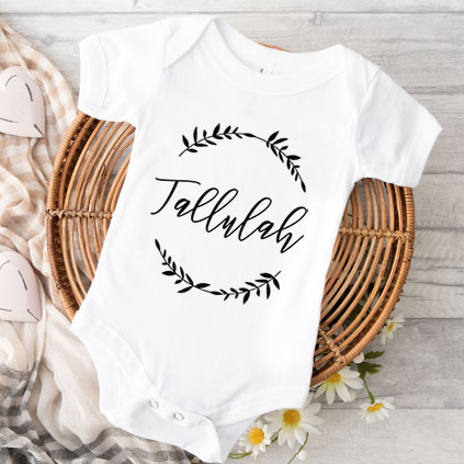 Personalised Wreath Baby Grow