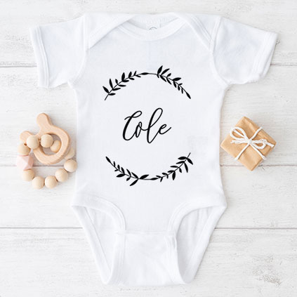 Personalised Wreath Baby Grow