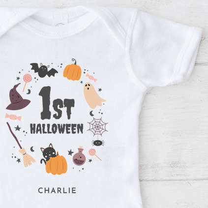 Personalised My First Halloween Baby Grow