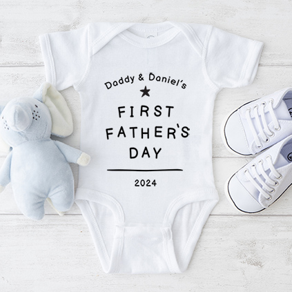 Personalised First Father's Day Baby Grow