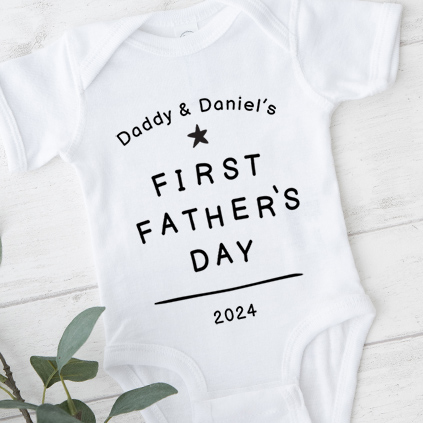 Personalised First Father's Day Baby Grow