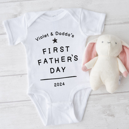 Personalised First Father's Day Baby Grow