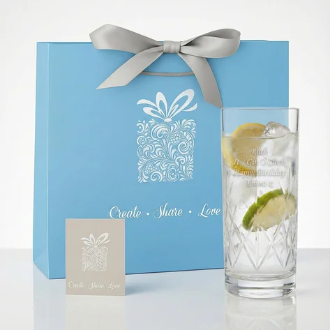 Engraved Crystal Highball Glass