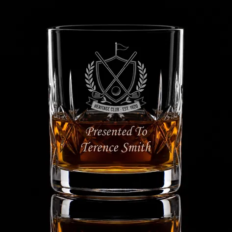 Logo Engraved Personalised Whiskey Tumbler