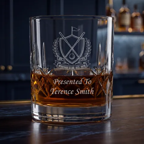 Logo Engraved Personalised Whiskey Tumbler