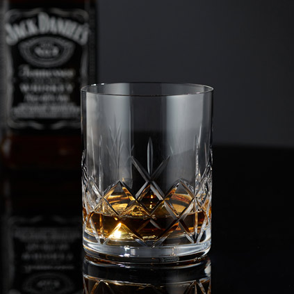 Personalised Crown Monogram Crystal Whisky Glass