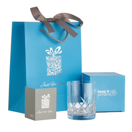 Personalised Crown Monogram Crystal Whisky Glass