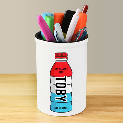 Personalised Hydration Pencil Pot Choose Colour