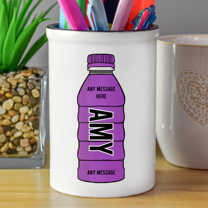 Personalised Hydration Pencil Pot Choose Colour