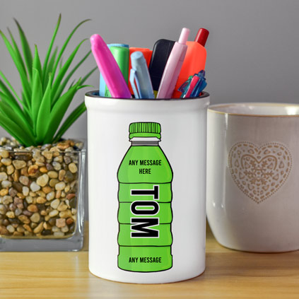 Personalised Hydration Pencil Pot Choose Colour