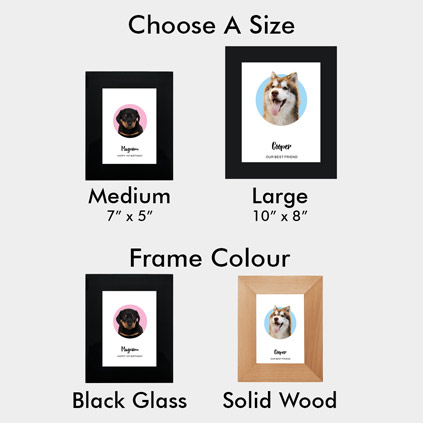 Personalised Pet Dog Portrait Photo Print