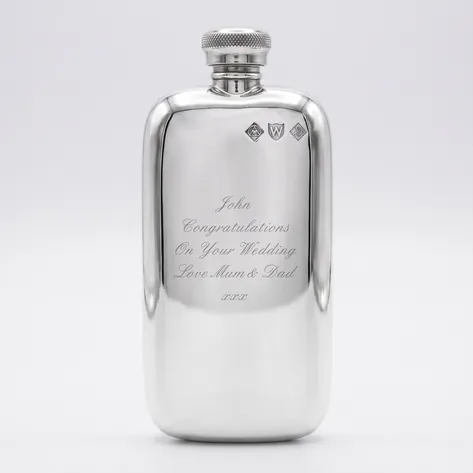 Personalised Pewter 2.5oz Hip Flask