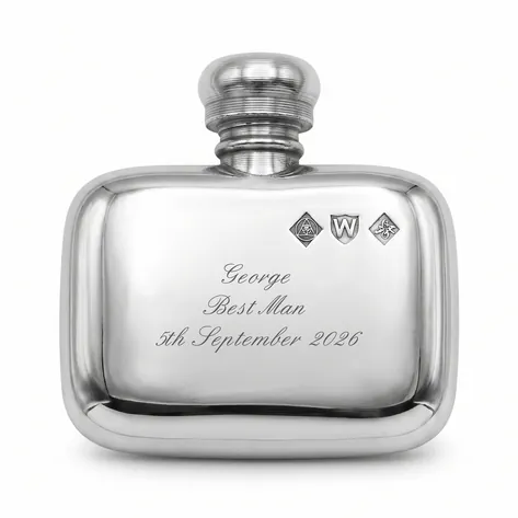 Personalised Pewter 2.5oz Pocket Hip Flask