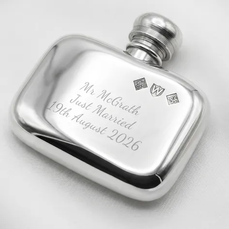 Personalised Pewter 2.5oz Pocket Hip Flask