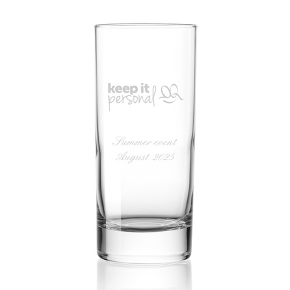 Logo Engraved High Ball Glass Branded Promotional Gift