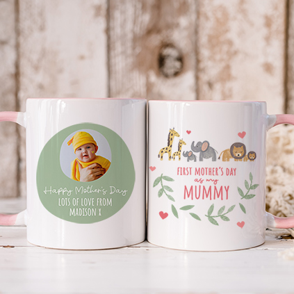 Personalised First Mother's Day As My Mummy Photo Mug