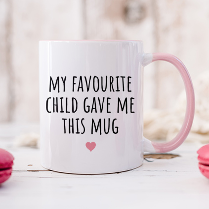 Personalised My Favourite Child Gave Me This Mug Pink Mug