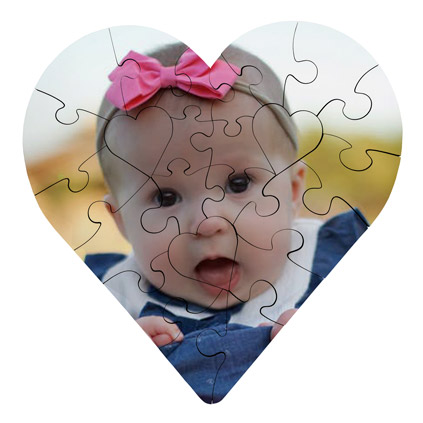 Personalised Heart Photo Wooden Jigsaw Puzzle