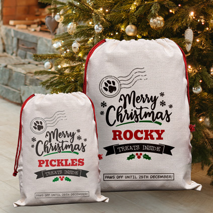 Personalised Christmas Santa Sack - Pets Christmas Treats