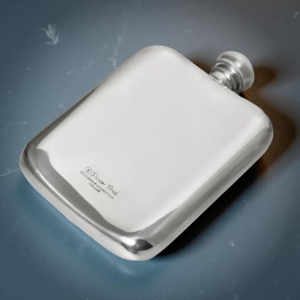 Pewter 4oz Personalised Hip Flask