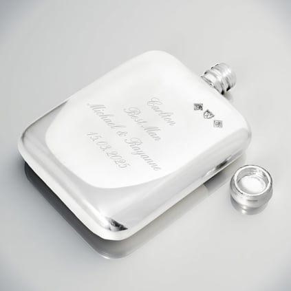 Pewter 4oz Personalised Hip Flask