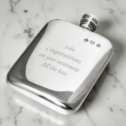 Pewter 4oz Personalised Hip Flask