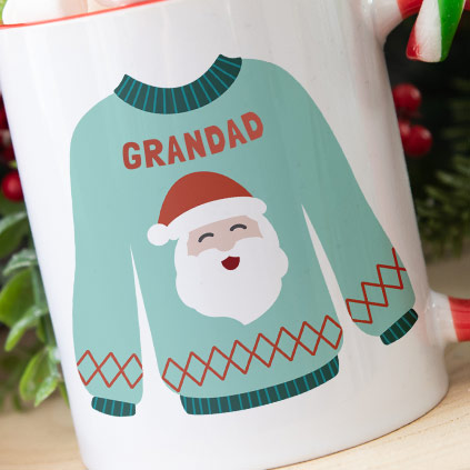 Personalised Christmas Jumper Mug 6 Colours