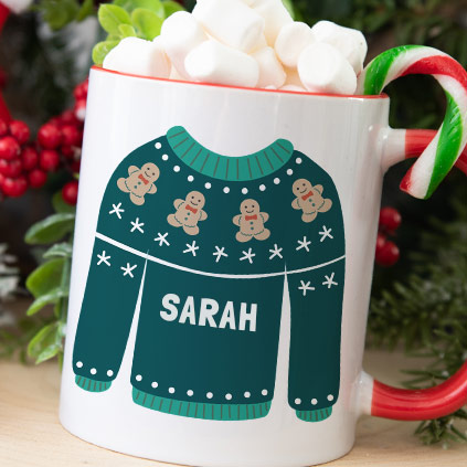 Personalised Christmas Jumper Mug 6 Colours