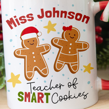 Personalised Christmas Teacher of Smart Cookies Mug