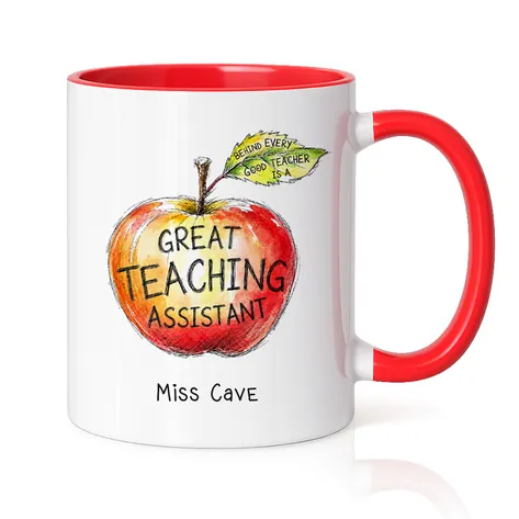Personalised Great Teaching Assistant Apple Mug Personalised Great Teaching Assistant Apple Mug