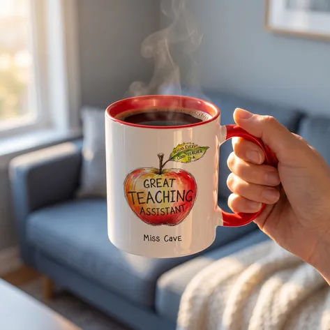 Personalised Great Teaching Assistant Apple Mug