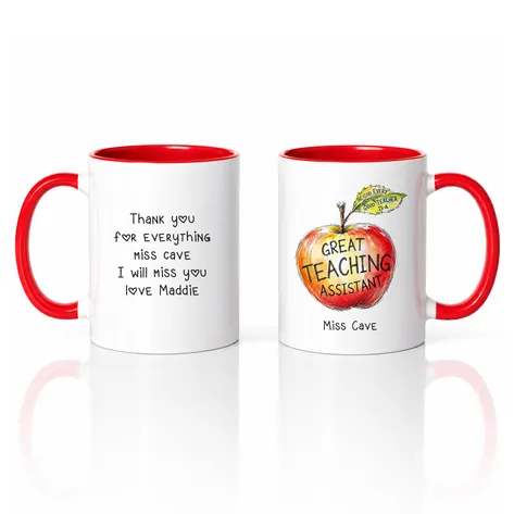 Personalised Great Teaching Assistant Apple Mug