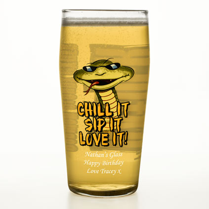 Personalised Rattler Pint Glass