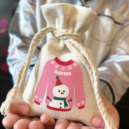 Personalised Mini Christmas Sack Gift Bag - Christmas Jumpers